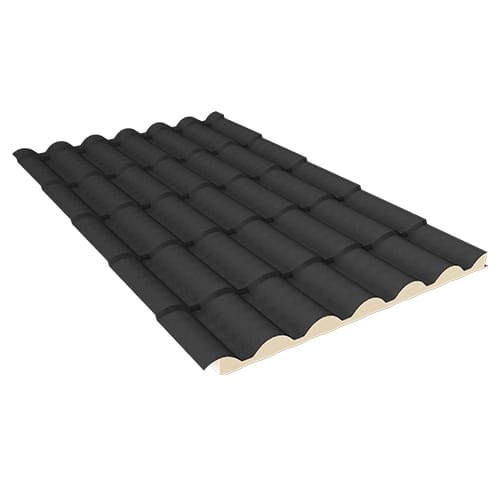 Telha Kingspan Col.5 cor preta – cobertura moderna MG