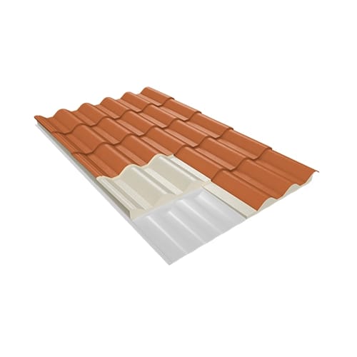 Telha Kingspan Col.5 cor terracota – cobertura MG